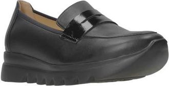 Wolky Snoafer Platform Wedge Penny Loafer in Black at Nordstrom, Size 9Us