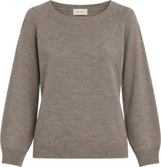 iBlues Truien - Dames - Ronde hals truien - Beige - XL - Wol - Truien & Vesten