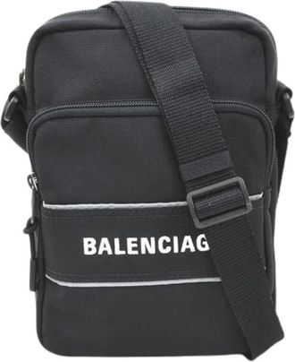 Balenciaga Pre-owned Vintage Messenger Bag - unisex - Vintage Schoudertas - Zwart - ONE Size - Nylon - Vintage