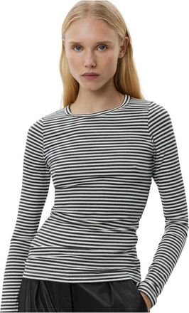 Sofie Schnoor Klassieke Gestreepte Longsleeve T-shirt - Dames - Longsleeves - Zwart - L - Spandex - Tops