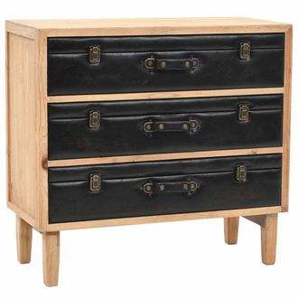 vidaXL Cassettiera In Legno Massello Di Abete 80x36x75 Cm - Vidaxl