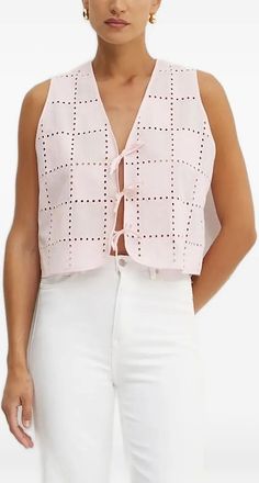 IVY OAK Top con design traforato - Rosa