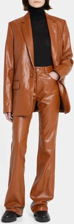 A.L.C. Vegan Leather Freddie Pant In Cognac