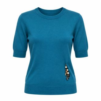 Dolce & Gabbana Pullover Girocollo - - Knitwear - Donna - Blu - M