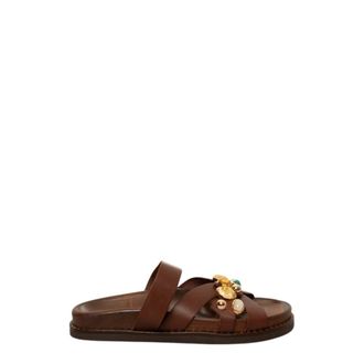 Caryatis Greek Sandals Sandalo ciabatta - - Shoes - Donna - Marrone - 37 EU