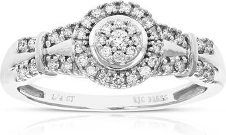 Vir Jewels 1/4 cttw Lab Grown Diamond Ring in Sterling Silver For Women