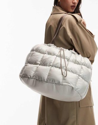 Nike Borsa shopping imbottita grigia-Neutro