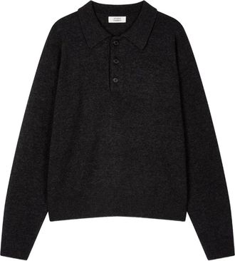 TOMBOY m&eacute;lange-effect polo jumper - women - Nylon/Wool - OS - Grey
