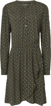 Pepe Jeans London Elegante Viscose Jurk voor Vrouwen - Dames - Korte kleedjes - Groen - S - Leer - Kleedjes