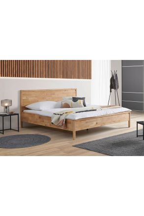 MID.YOU Mid.you Bett, Wildeiche, Holz, Wildeiche, massiv, Höhe ca. - cm, 180x200 cm, Lattenrosthöhe individuell einstellbar, Schlafzimmer, Komplette Schlafzim