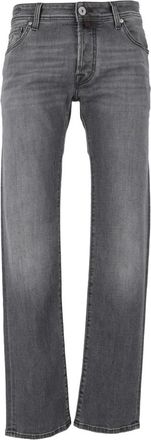 Jacob Cohen Slim Fit Nick Jeans - Heren - Slim Fit Jeans - Grijs - W32 - Katoen - Jeans
