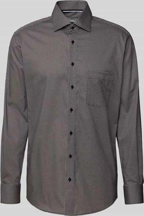 Eterna Modern Fit Business-Hemd aus Baumwolle mit Kentkragen in Black, Größe 39