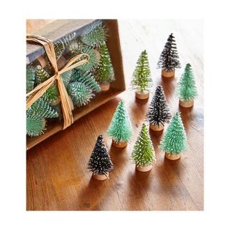 Tag Mini Tree Set of 24 Green Artificial Christmas Decor at Nordstrom