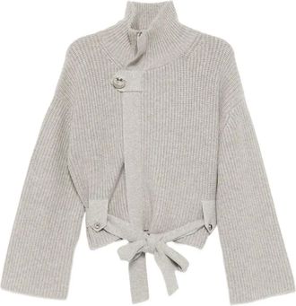 Brandon Maxwell Maglione con zip - Grigio