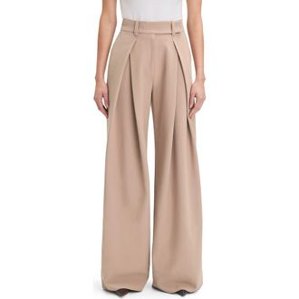 Favorite Daughter Pleated Wide Leg Pants in Mocha at Nordstrom, Size 10