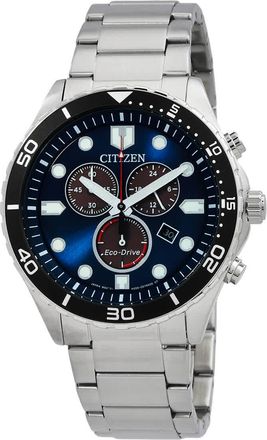 Citizen Eco-Drive Chrono Sporty-Aqua Chronograph Blue Dial Mens Watch AT2560-84L
