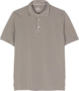 Fedeli piqu&eacute; cotton polo shirt - men - Cotton - 56 - Grey