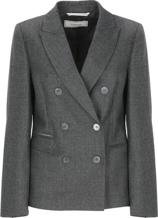 PESERICO Jassen, Dames, Grijs, L, Dubbele Rij Blazer