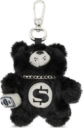 Sprayground Cray dollar-sign bear keyring - men - Polyester - One Size - Black