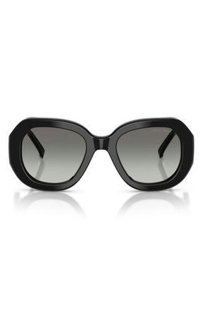 A|X Armani Exchange 51mm Gradient Square Sunglasses in Black /Grey Gradient at Nordstrom