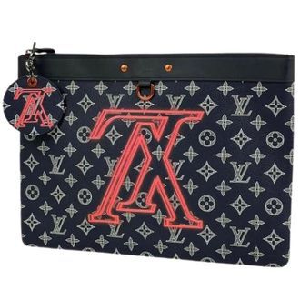 Louis Vuitton Pre-owned Clutches, male, Blue, Size: ONE SIZE Pre-owned Clutch bag Pochette