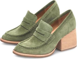 Kork-ease Kork-Ease Modeste Penny Loafers Womens USGreen Suede Block Heel ZOGG1751