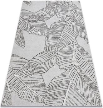 RugsX Rugsx - Alfombra Lira E1482 Hojas, Estructural, Moderna, Glamour - Gris Grey 120x170 Cm