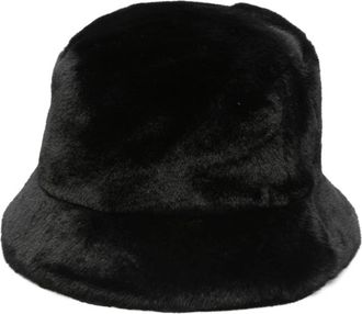 Apparis Faux-Fur Zwarte Hoeden Stijlvol Ontwerp - Dames - Hoeden - Zwart - ONE Size - Polyester - Accessoires