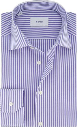 Eton Heren, Overhemden, Paars, Maat: 3XL Katoen