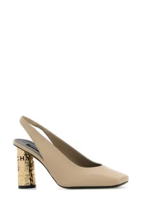 Givenchy Womens Sand Leather Tape Pumps Beige Scarpe Con Tacco