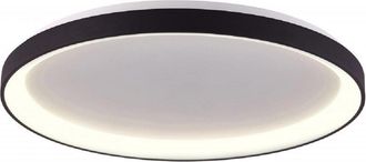 Trade Shop Trade Shop - Plafoniera Moderna Tonda Led Cct 42w 3000k 4000k Luce Soffitto Lampada Muro 58cm - Negro
