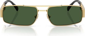 Versace Sunglasses Ve2257 100271 Gold/Dark Green Unisex