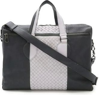 Bottega Veneta Pre-owned Weekend Bags, male, Gray, Size: ONE SIZE Pre-owned Leather shoulder-bags