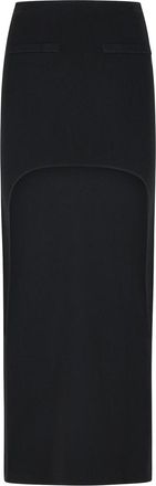 Courr&egrave;ges Long Skirt In Black Viscose Blend