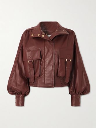 Zimmermann Giacca Biker In Pelle Hypnotic - Marrone