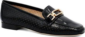 Amalfi By Rangoni Gabbanella Perforated Loafer in Black Soft Paint at Nordstrom, Size 6.5