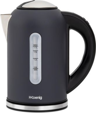 Bigbuy Hkoenig Boe52 Hervidor De Agua El&eacute;ctrico Peque&ntilde;o, 2200 W, Capacidad De 1.7 L, Base 360&ordm;, Temperatura Hasta 100&ordm; En Tiempo R&eacute;cord