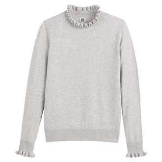 La Redoute Collections Trui met opstaande kraag, recycled wol en kasjmier