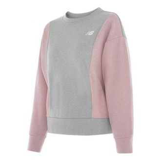 New Balance (WMNS) New Balance Sweatshirt Asia Sizing Grey Pink AWT03146-SP1