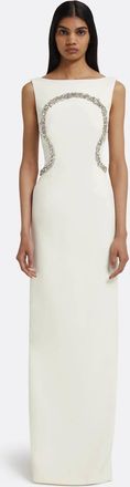 SAFiYAA Riley Boatneck Gown In Ivory