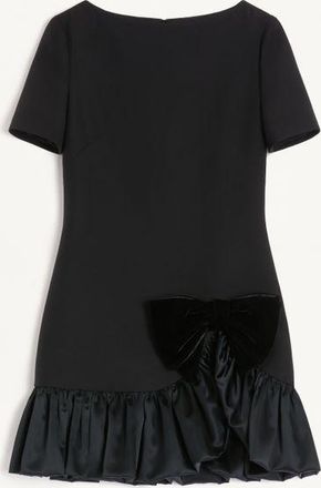 Valentino Crepe Couture Short Dress Woman BLACK 36