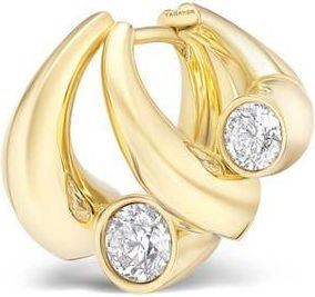 Tabayer Oera Edition 3 Diamond Cluster Hoop Earrings in Yellow Gold at Nordstrom