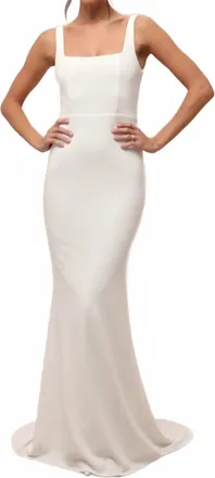 Lulus Womens Regal Classic Twist-Back Maxi Dress In White