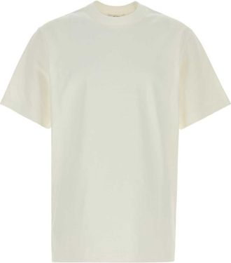 The Row White Solid Crew Neck T-Shirt
