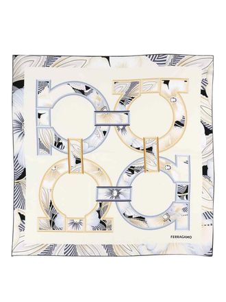 Ferragamo Gancini Flower Scarf