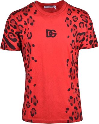 Dolce & Gabbana T-shirts - Heren - T-shirts - Rood - L - Katoen - Tops