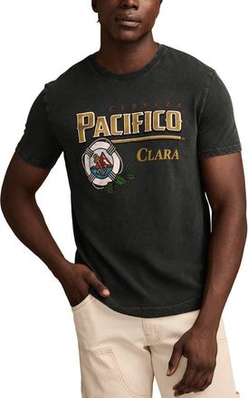 Lucky Brand Pacifico Logo Cotton Graphic T-Shirt in Jet Black at Nordstrom, Size Xx-Large