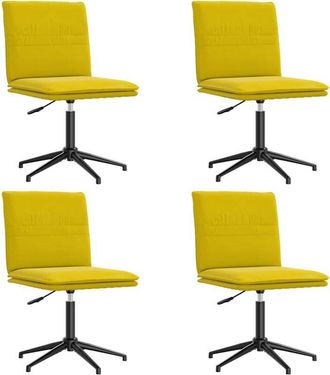 vidaXL Vidaxl - Sillas De Comedor 4 Unidades Terciopelo Amarillo