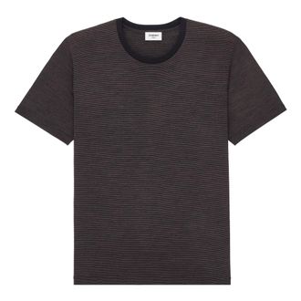 Saint Laurent Crewneck Cassandre - male - Saint Laurent - T-Shirts - Brown - 2XL - Tops