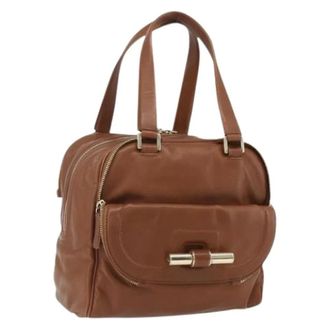 Jimmy Choo London Pre-owned Leather Handbag - - Pre-owned - Donna - Marrone - ONE SIZE